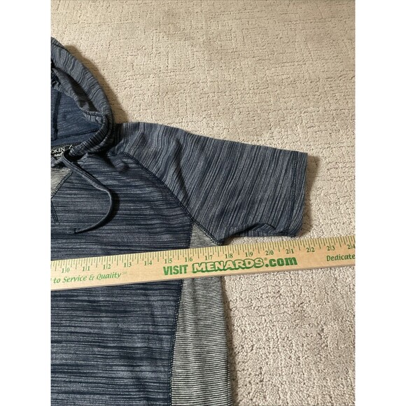 BROKEN THREADS Men’s Short Sleeve Lightweight Size S Hoodie Pullover Blue/Gray - Picture 8 of 9